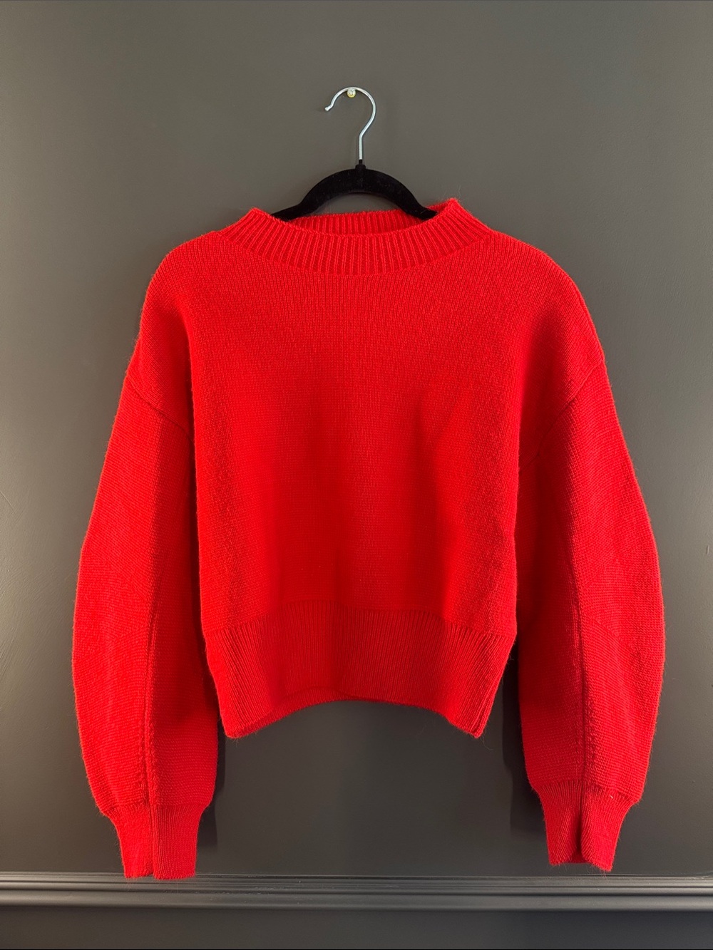Mango Vibrant Red Crewneck Sweater